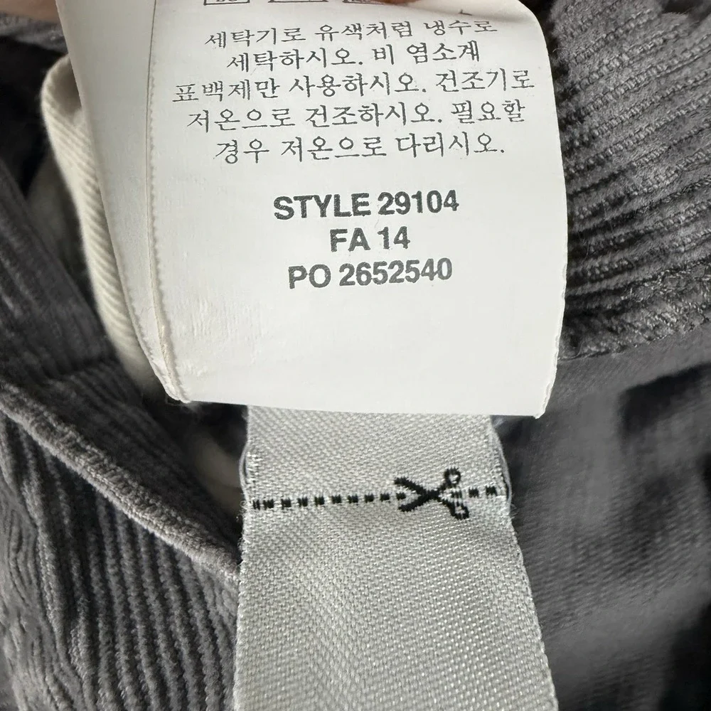 JCrew‎ Men 31x31 Gray Corduroy Slim Straight 29104 Cotton Pants **READ
